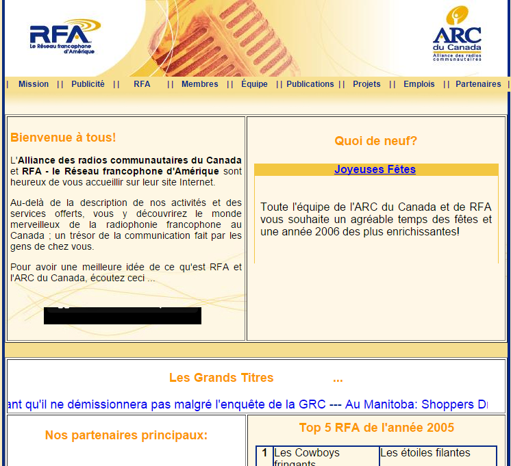 www.radiorfa.com en 2006