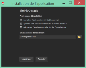 Installation Shrink O'Matic