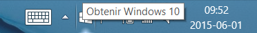 Notification de pré-inscription à Windows 10