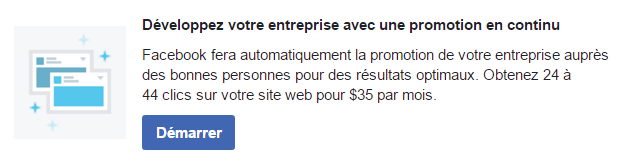 Publicité Facebook