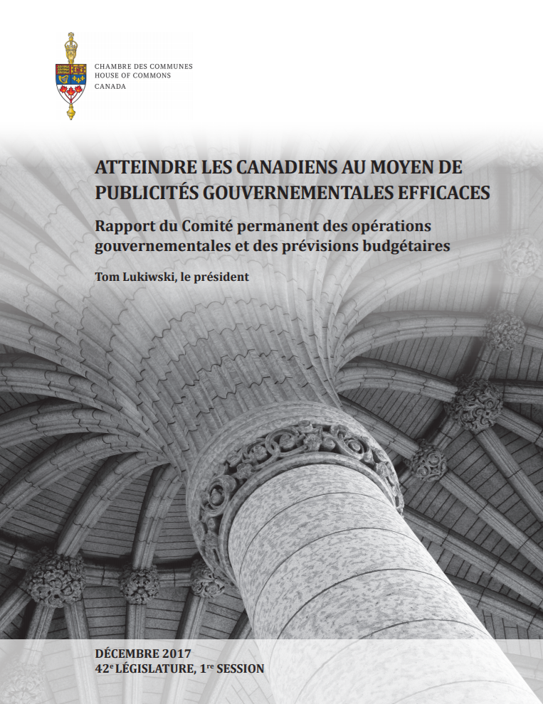 Rapport du Comité permanent des opérations gouvernementales et des prévisions budgétaires