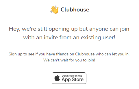 Site web de Clubhouse