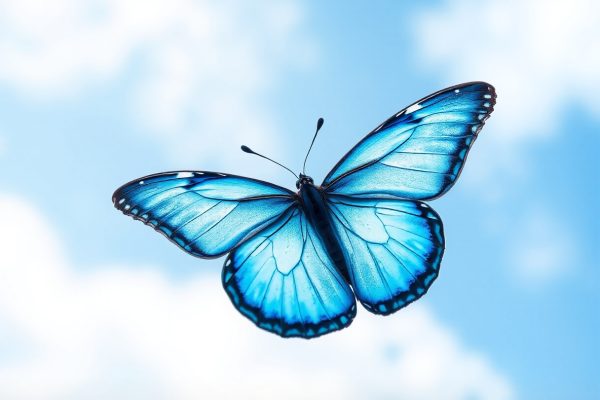 Un papillon bleu